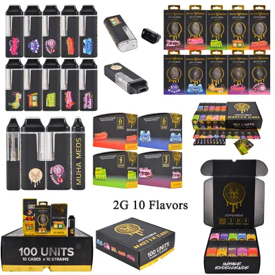Light up muha 2g disposable vape pen 2ml empty vapes 10 flavors wholesale 01
