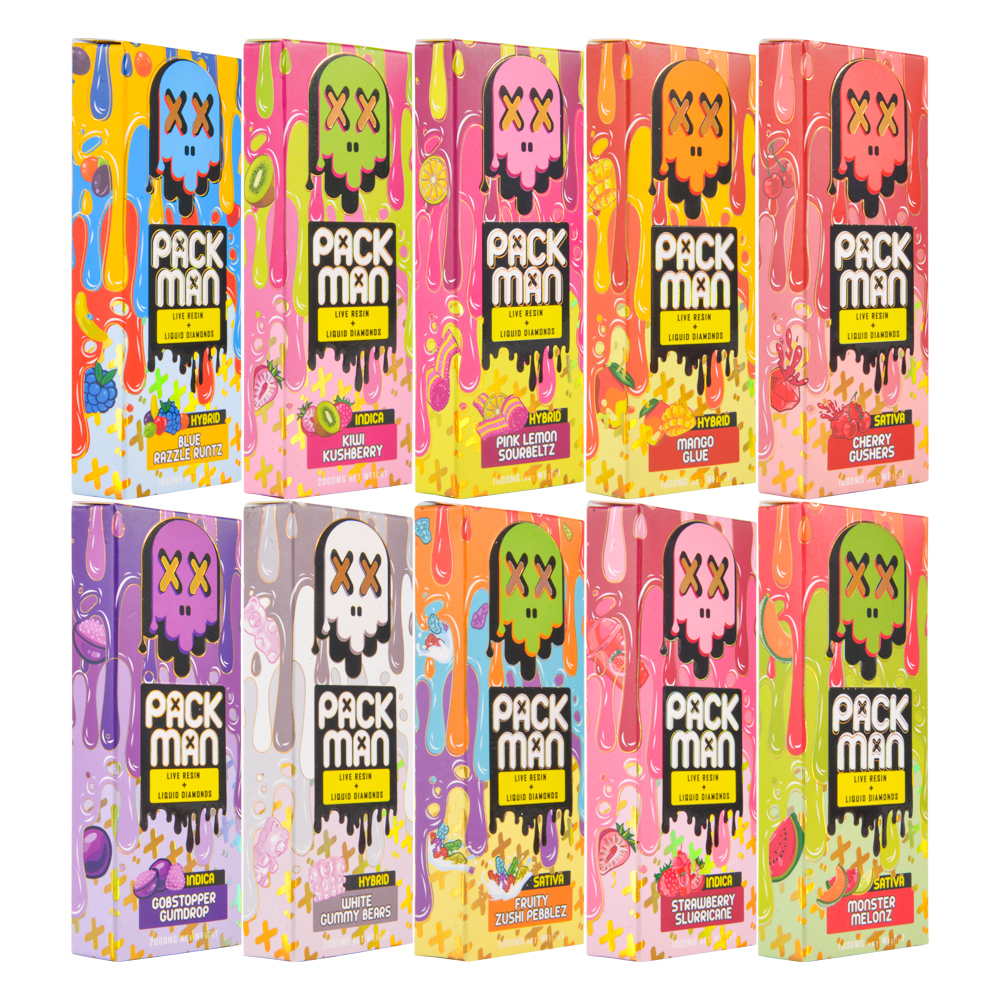 USA Pac man mini 2g disposable with screen 10 flavors