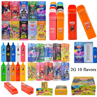USA Packs X 10 Mixed Brand 2g Empty Vapes with Screen 10 flavors 01