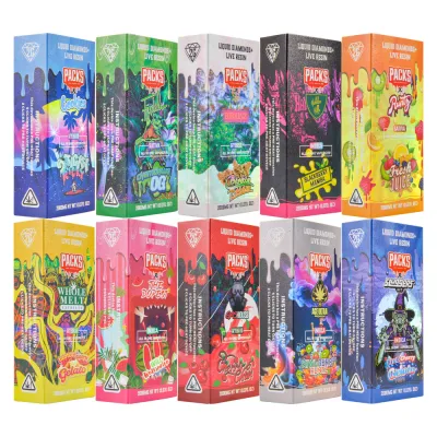 USA Packs X 10 Mixed Brand 2g Empty Vapes with Screen 10 flavors 02