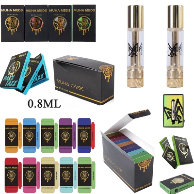  Newest Muha Meds cart 0.8ml gold mm cartridge 0.8g 01