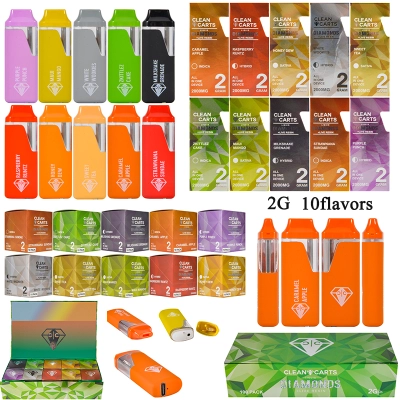 USA Clean cart 2g disposable empty vapes 10 flavors wholesale 01