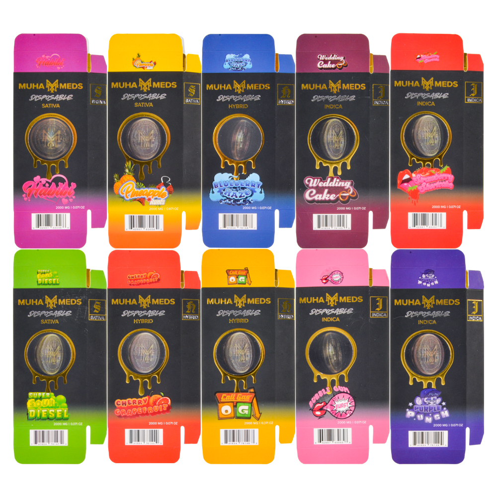 USA light up muha med 2g disposable 2gram MM empty vapes wholesale 