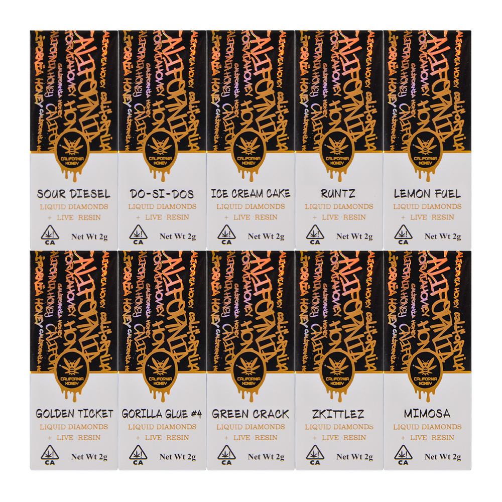 USA 2g california honey disposable 2ml 2000mg empty vapes 10 flavors