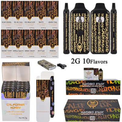 USA 2g california honey disposable 2ml 2000mg empty vapes 10 flavors 01
