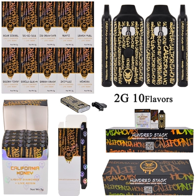 USA 2g california honey disposable 2ml 2000mg empty vapes 10 flavors 01