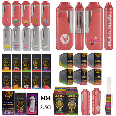 USA Pink Muha Meds 3.5g disposable vape pen 10 flavors empty vapes wholesale 01