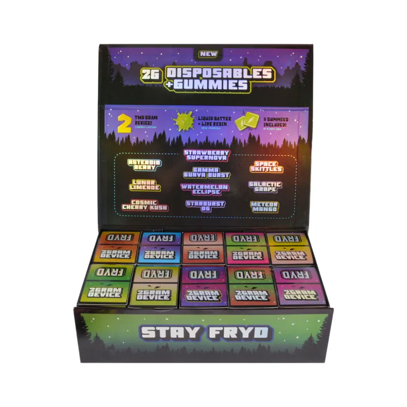 New FRYD 2g disposable vapes with k-seal 10 flavors