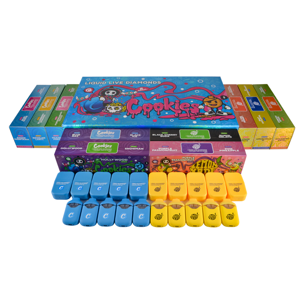 USA Cookies lemonade 2g disposables dual chambers with large screen empty vapes 20 flavors
