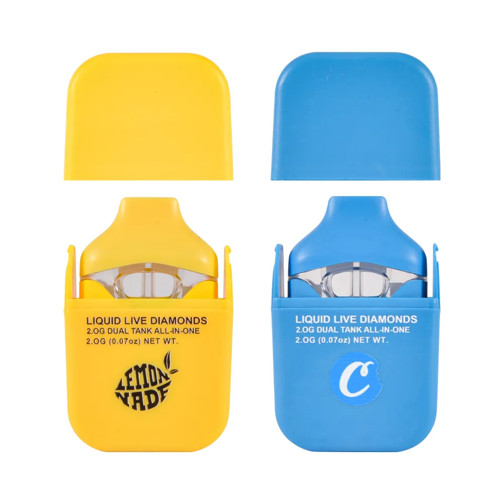 USA Cookies lemonade 2g disposables dual chambers with large screen empty vapes 20 flavors