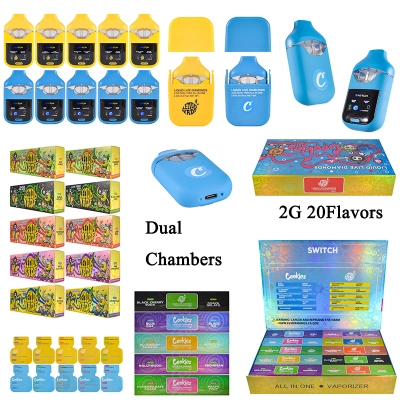 USA Cookies lemonade 2g disposables dual chambers with large screen empty vapes 20 flavors 01
