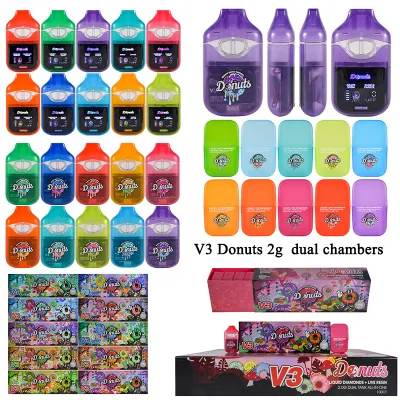 Donuts Switch V3 2g disposables dual chambers 20 flavors with large digital screen 01