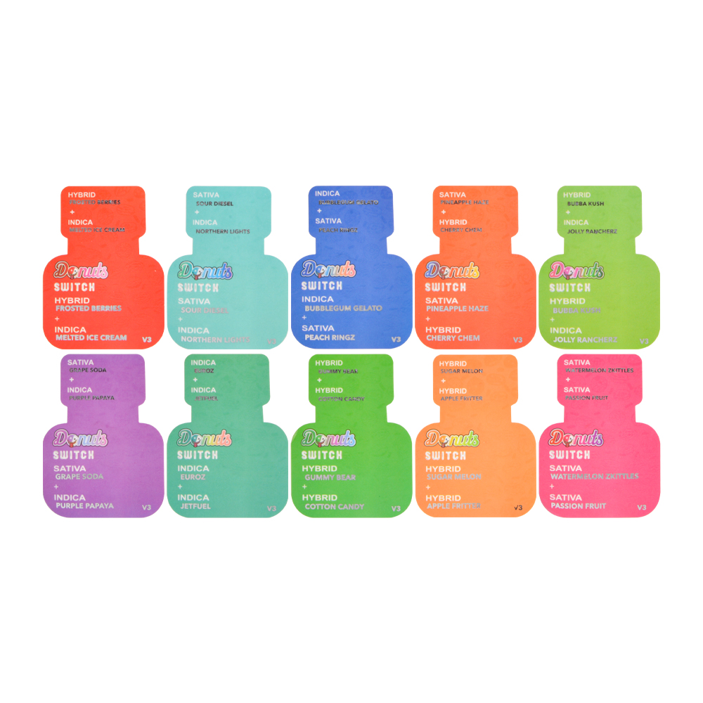 Donuts Switch V3 2g disposables dual chambers 20 flavors with large digital screen