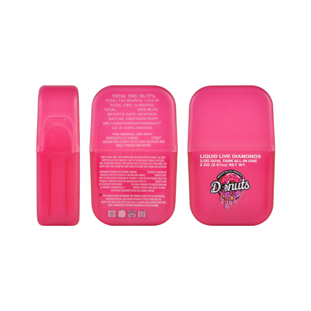 Donuts Switch V3 2g disposables dual chambers 20 flavors with large digital screen