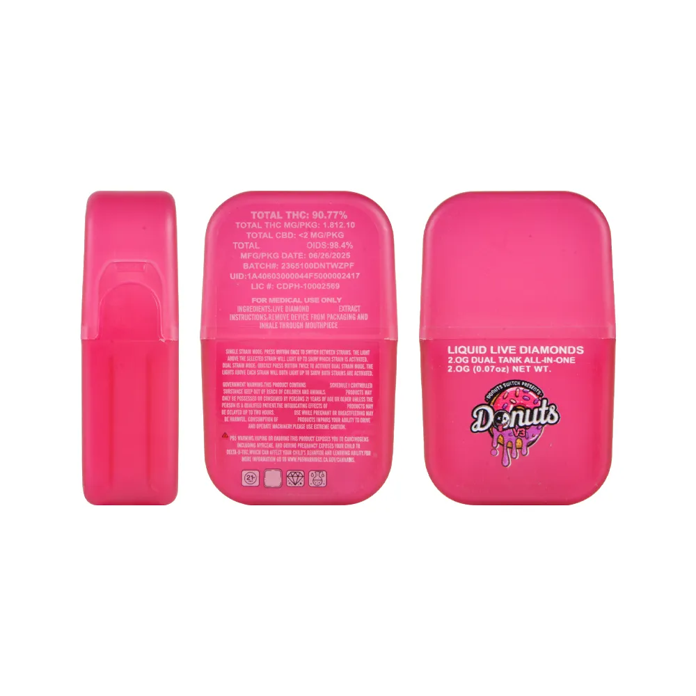 Donuts Switch V3 2g disposables dual chambers 20 flavors with large digital screen