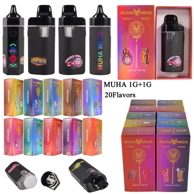 1G+1G  MUHA MEDS MAVRICKS 2G Disposables dual chamers vapes 10 Flavors  01