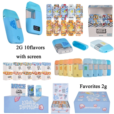 USA Box shaped Favorite Disposable with small screen Vape Pens 2G 10 Flavors wholesale 01