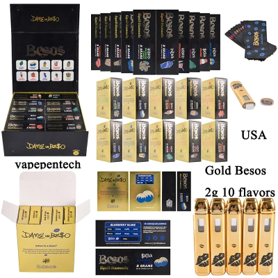 USA Gold Besos 2g disposables empty vapes wholesale 10 flavors 01