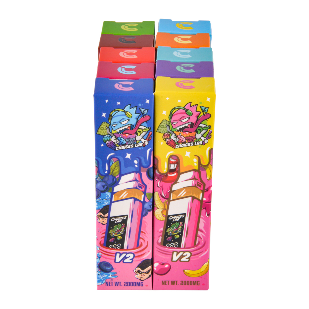 Choice Labs v2 Disposables 2g with screen 1g+1g dual chambers empty vapes wholesale