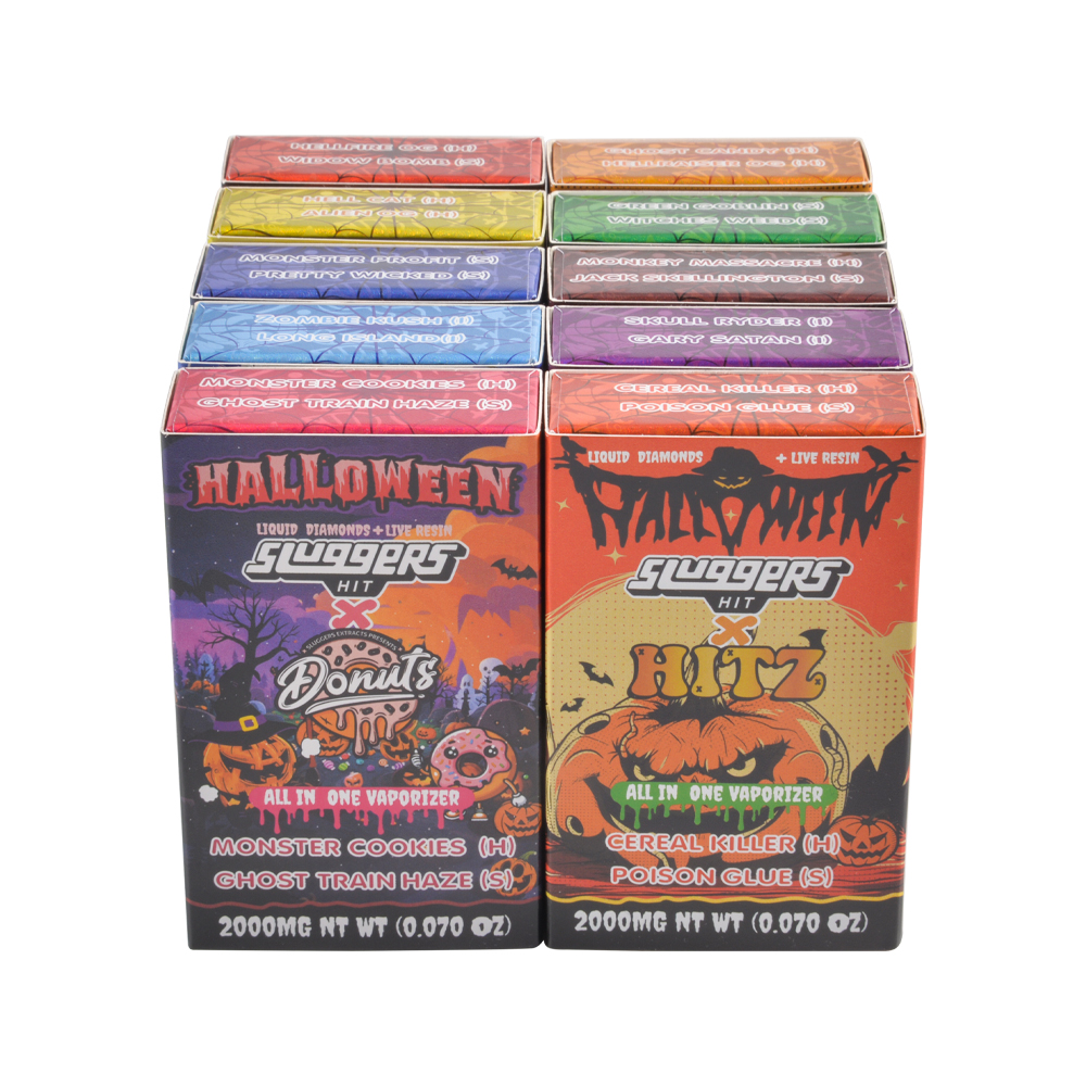 USA stock Halloween edition sluggers 1g+1g dual chambers with screen empty vapes wholesale