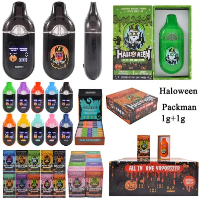 USA Halloween style packman 2g disposables dual chambers 1ml+1ml empty vapes wholesale 01