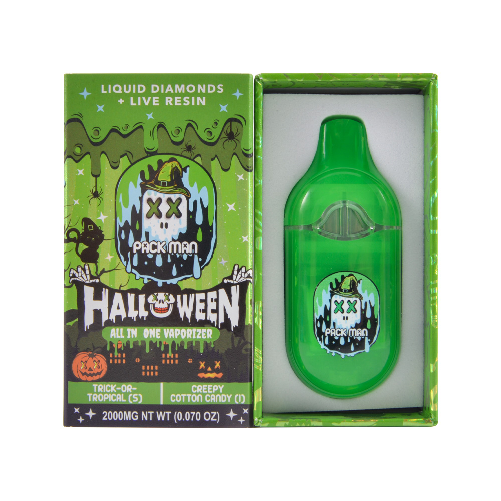 USA Halloween style packman 2g disposables dual chambers 1ml+1ml empty vapes wholesale