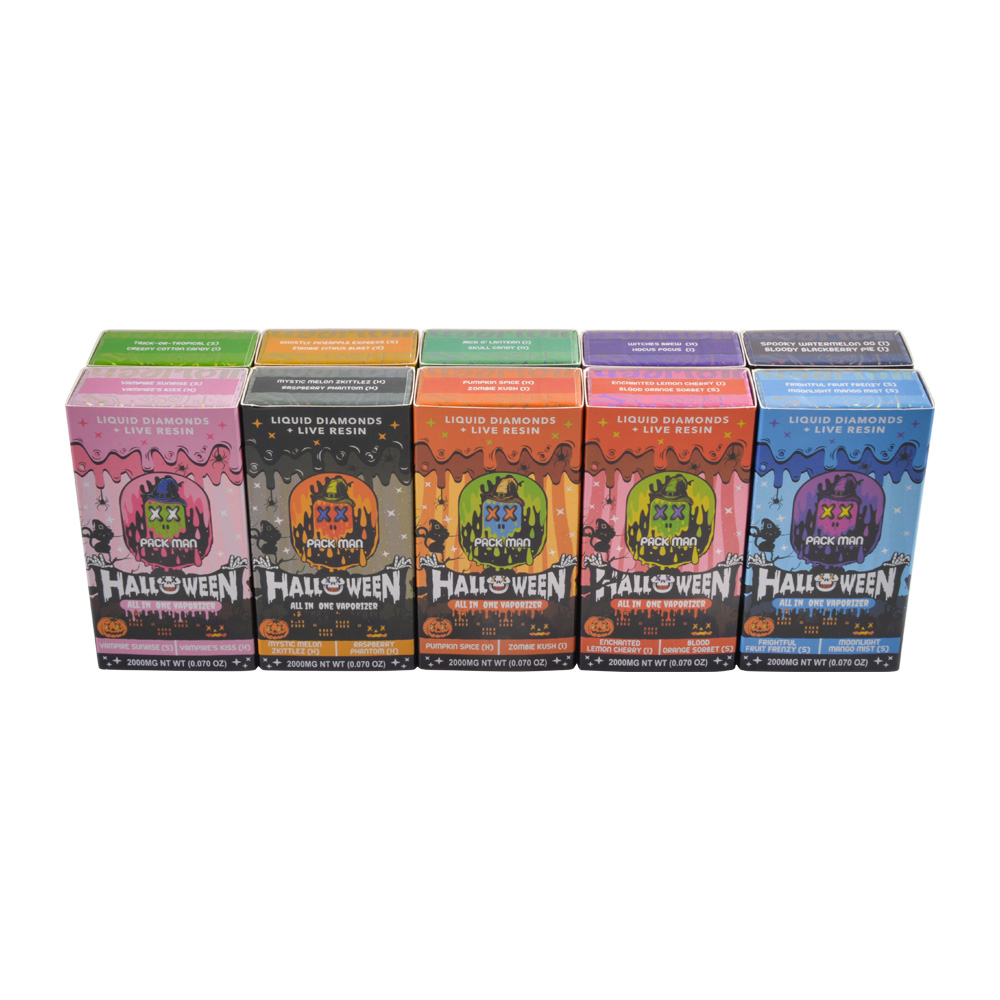USA Halloween style packman 2g disposables dual chambers 1ml+1ml empty vapes wholesale