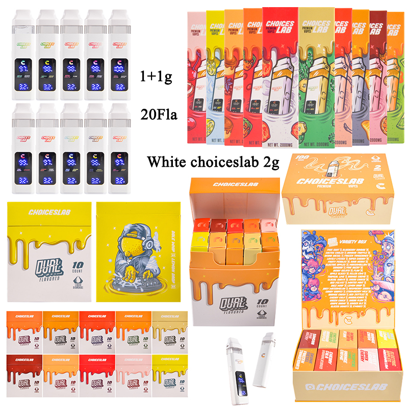 USA white chocieslab 2g dual disposable 2ml empty pod vapes wholesale