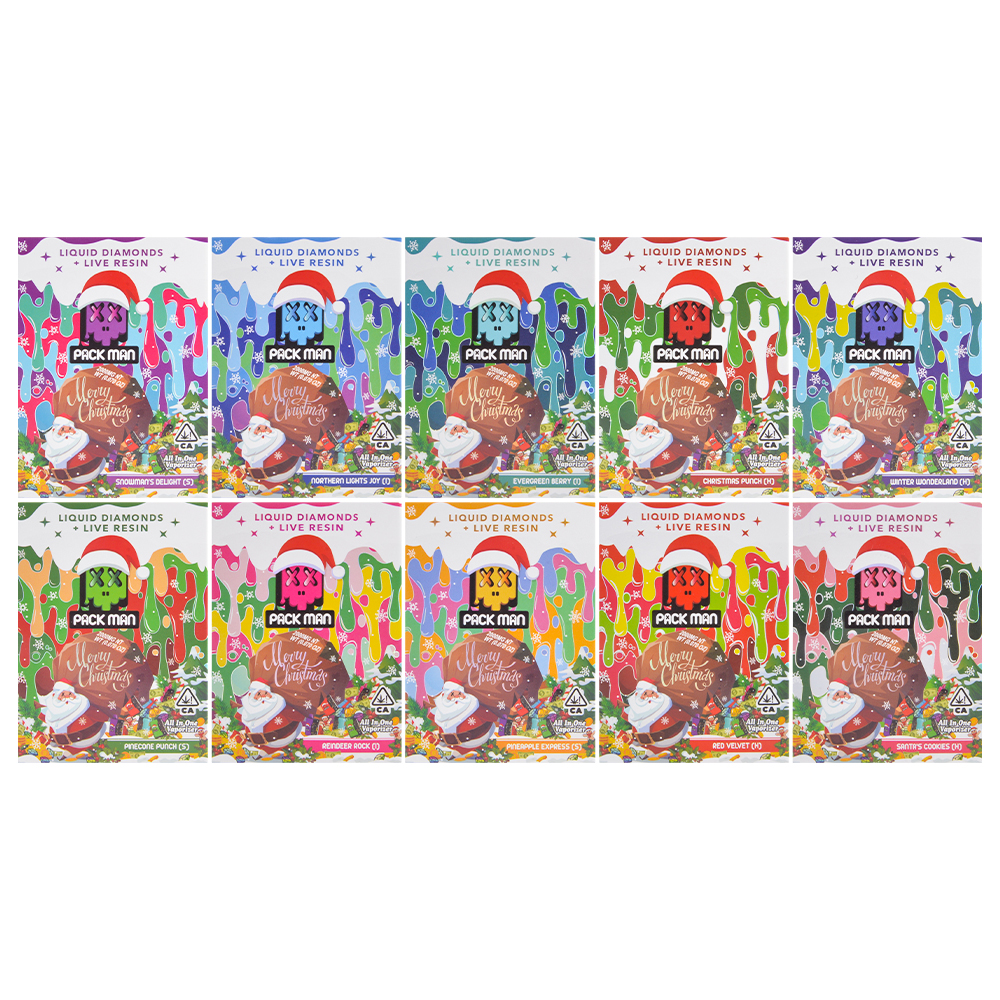 Christmas Packman 2g disposable dual empty vapes 20 Flavors With Starry Sky Screen