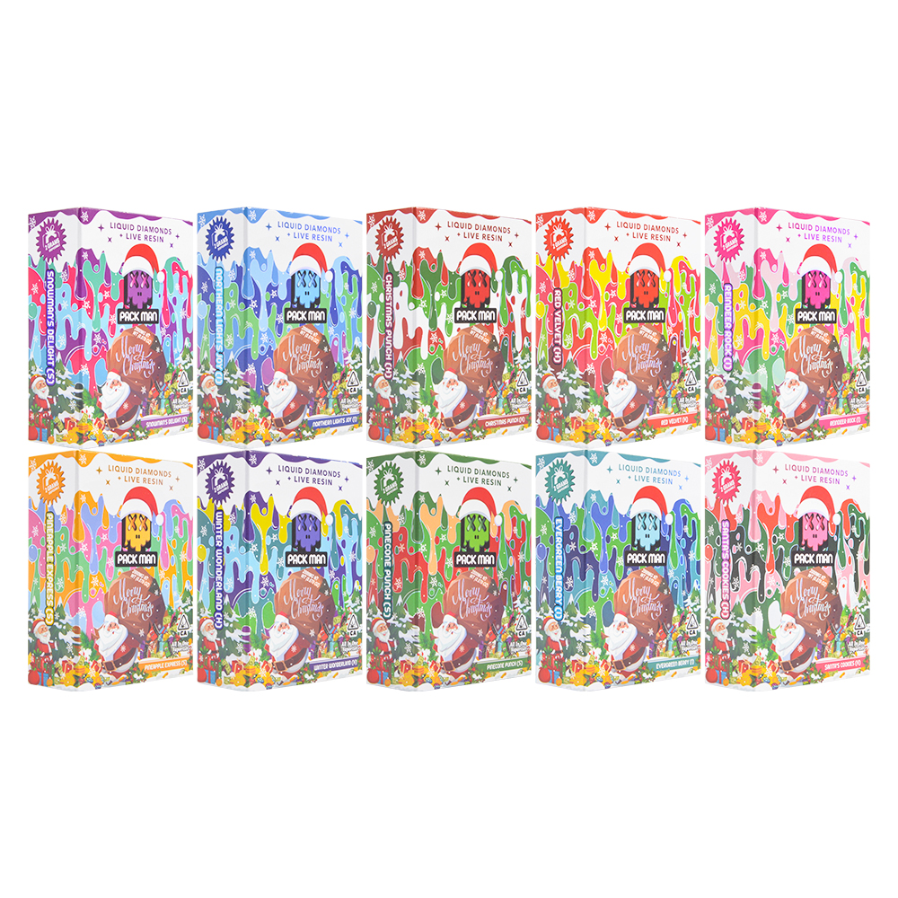 USA Packman Christmas style 2 gram With Starry Sky Screen 1+1G 20 Flavors