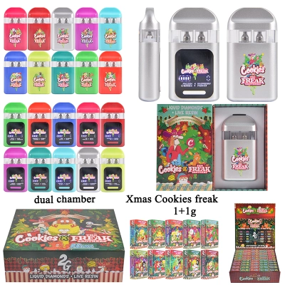 US STOCK Christmas cookies x the freak brothers 2g dual empty vapes wholesale 200pcs /case 01