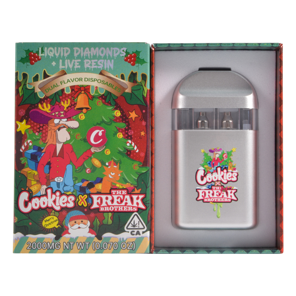 XMAS style cookies freak 1g+1g disposables 2ml empty vapes wholesale 20 flavors