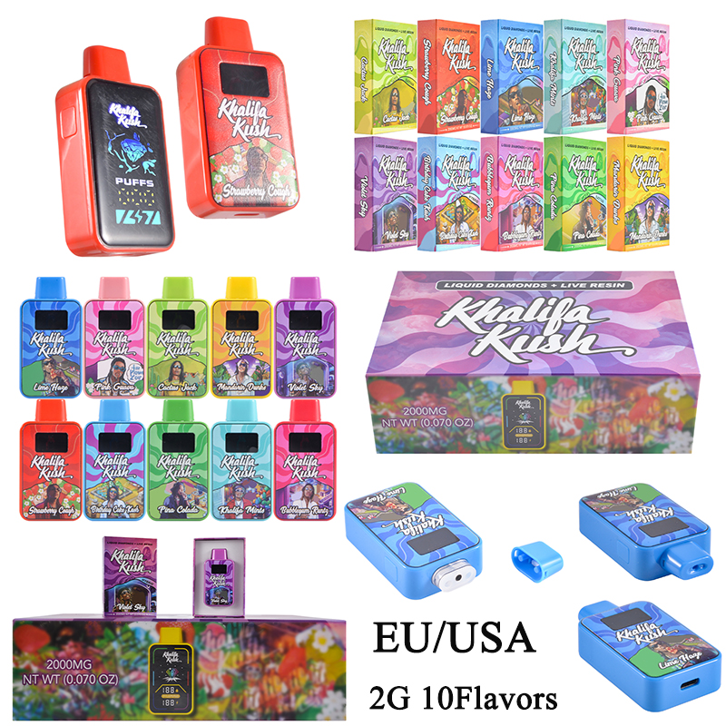 USA Khalifa kush 2ml empty vapes wholesale 10 flavors