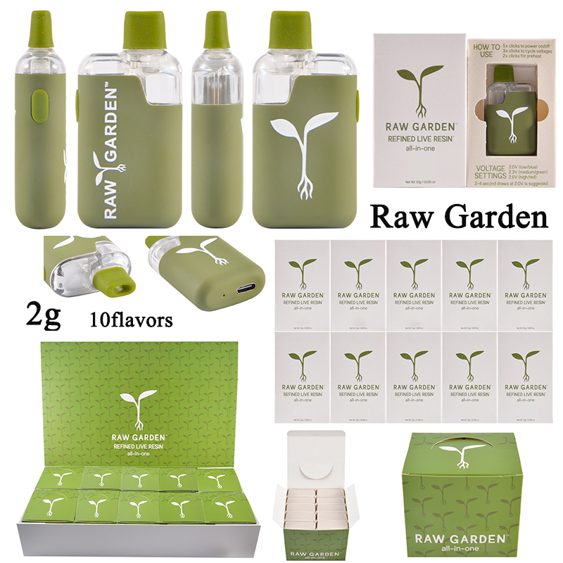 USA raw garden 2g disposable empty vapes wholesale 10 flavors