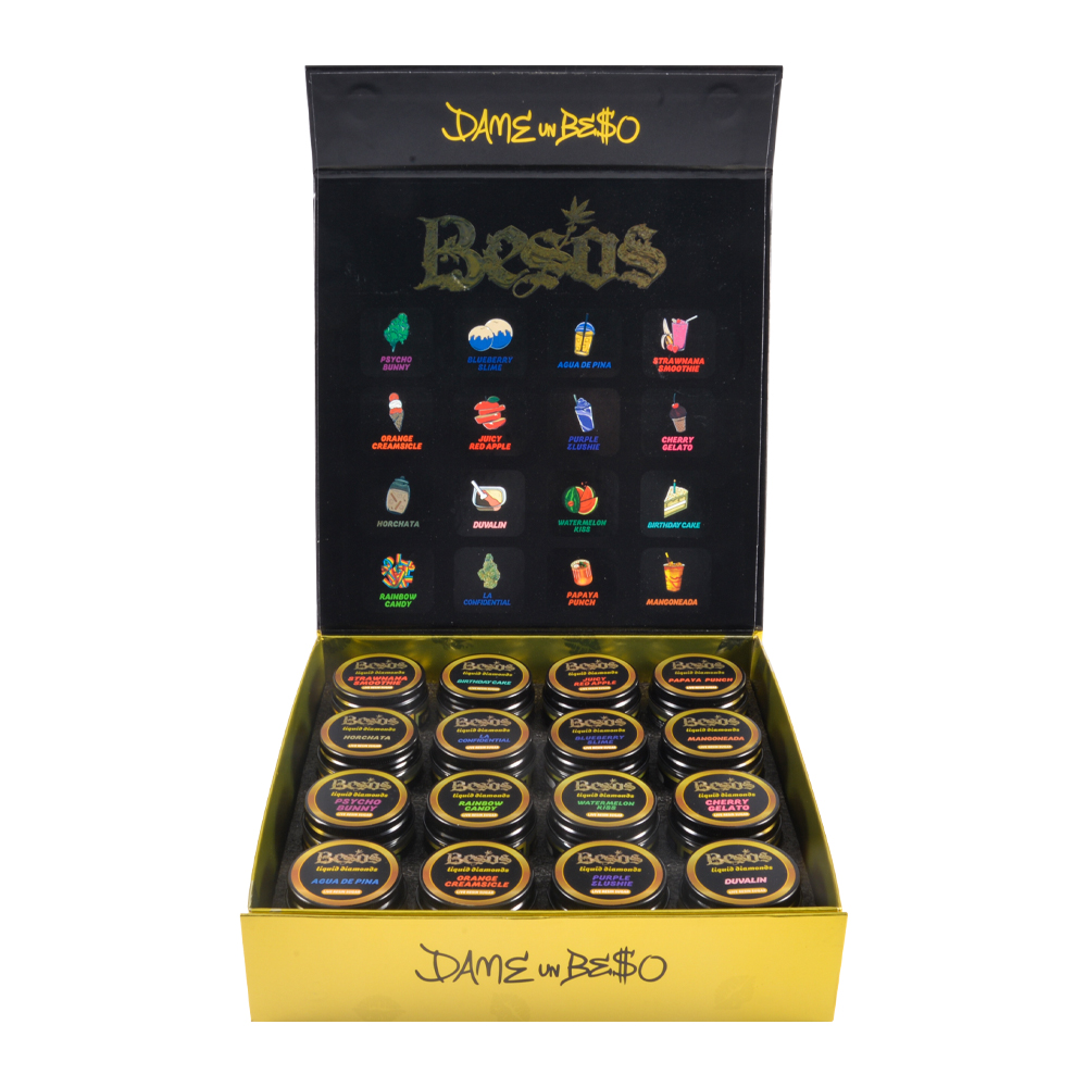 Besos JARS 16oz with black box 16 flavors 6pcs/box empty jars wholesale
