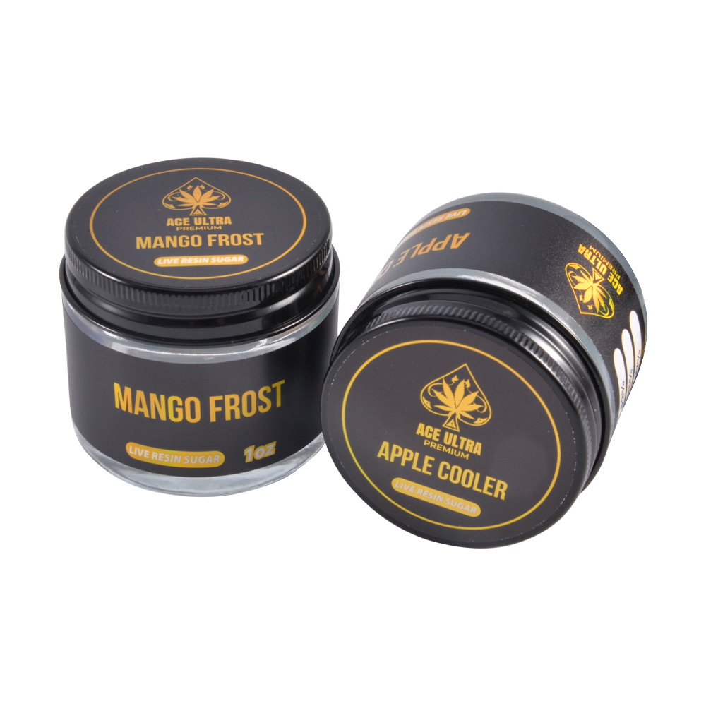 Black ACE JARS 16 flavors 16oz empty jars wholesale 16pcs/box