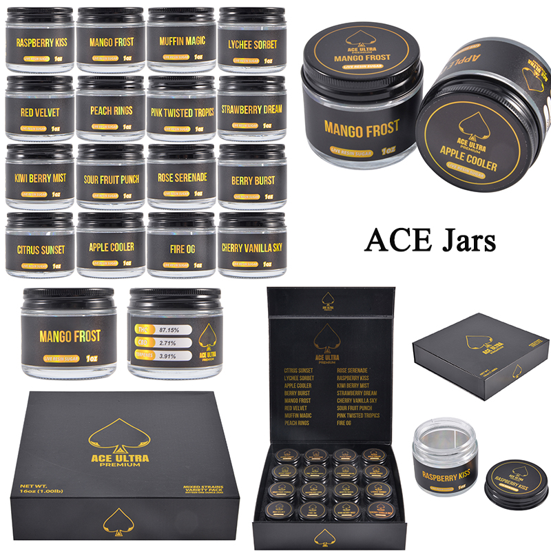 USA ultra premium Black ace live resin 16OZ jars 16 flavors wholesale 