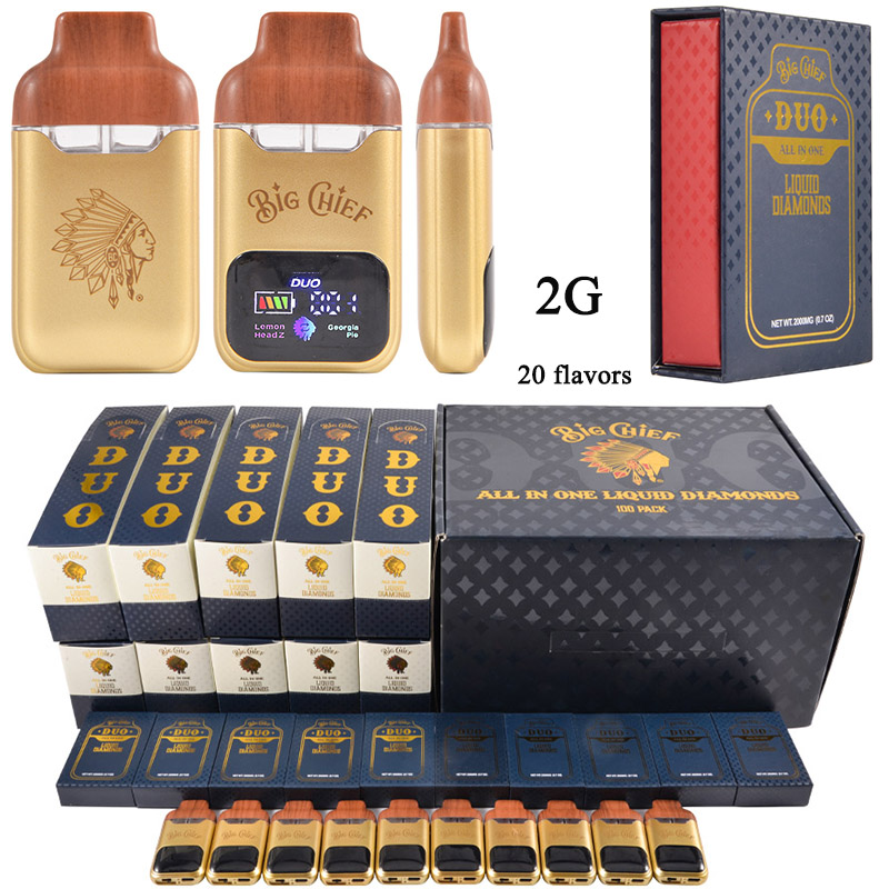 Poland Big Chief Duo 2g disposables vape pen 20 flavors dual chambers wholesale 