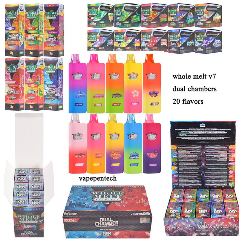 Poland Whole melt V7 2g disposable vape pen empty dual chamber vapes wholesale
