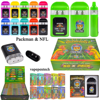 Packman & NFL disposables 2g empty vapes pen 10 flavors wholesale 01