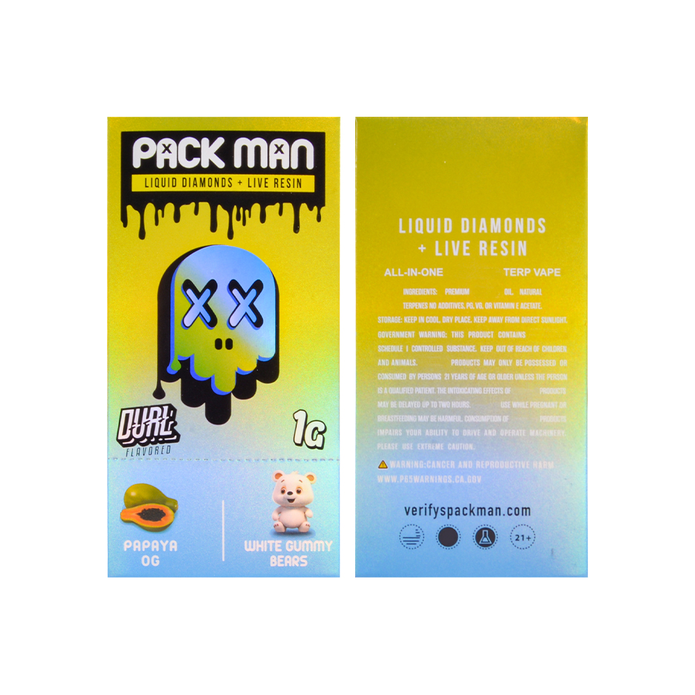 Poland packman disposable 0.5+0.5ml vape pen 20 flavors 200pcs moq