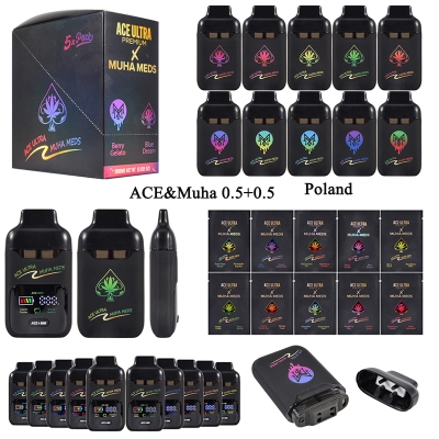ACE & muha 0.5+0.5 ml empty vapes 1g disposable wholesale dual flavors wholesale 01