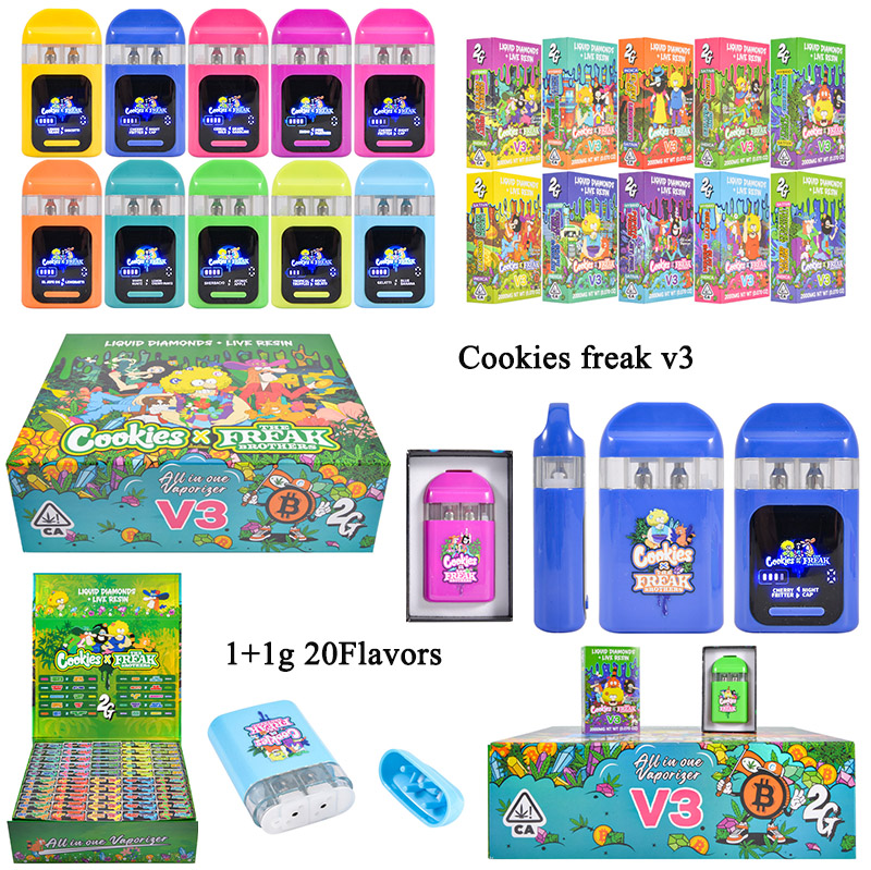 Cookies & The Freak Brothers V3 2g disposables 2ml empty new vapes wholesale 