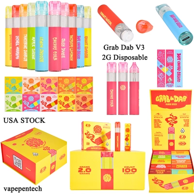 2026 USA New GRAB&DAB v3 vape 2ml 2g disposable 10 flavors wholesale 01