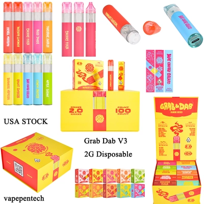 Grab and Dab V3 2g disposable empty vapes 10 flavors wholesale 01