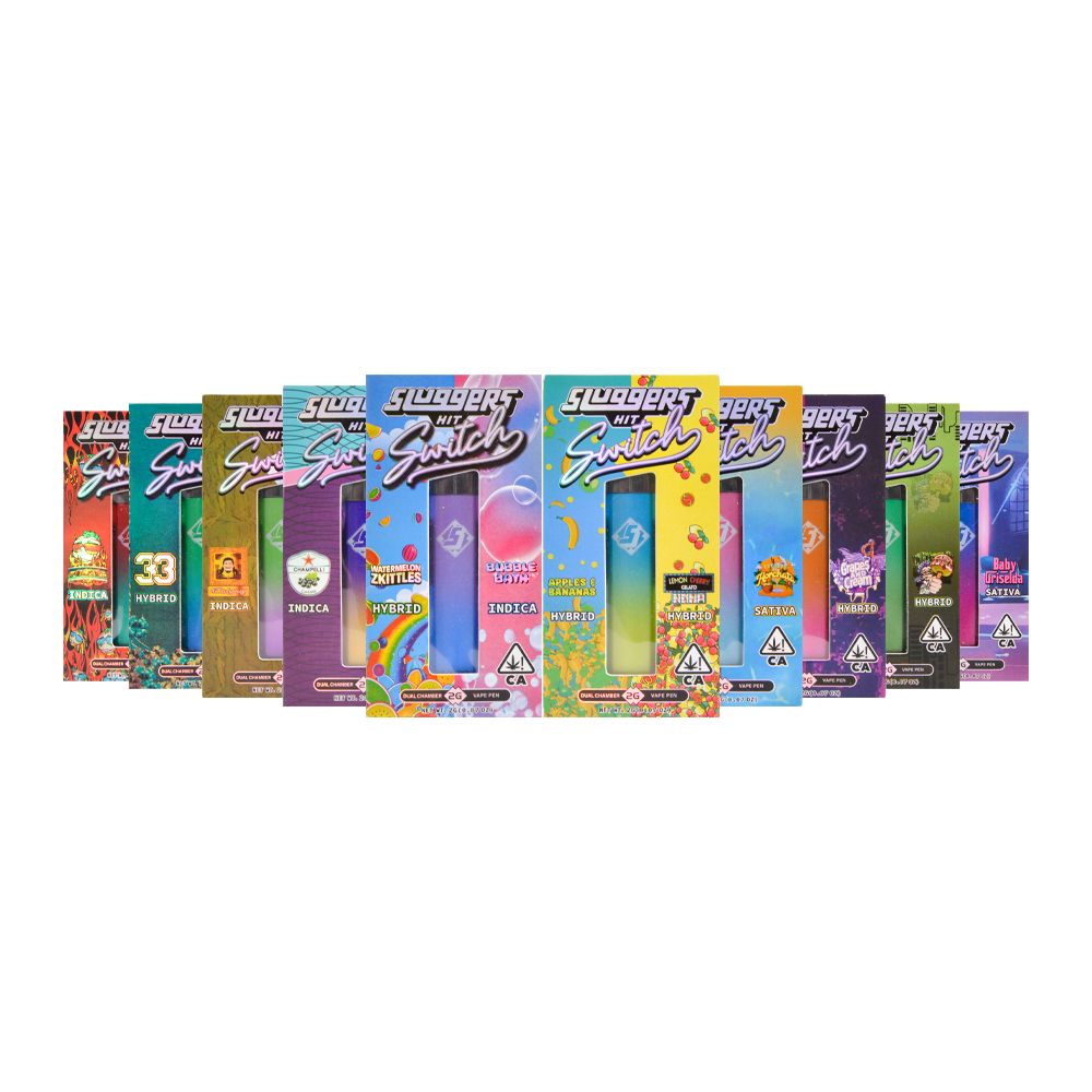 USA sluggers hit dual chambers 2g disposable 1+1 dispo vape pen 20 flavors wholesale 500pcs moq