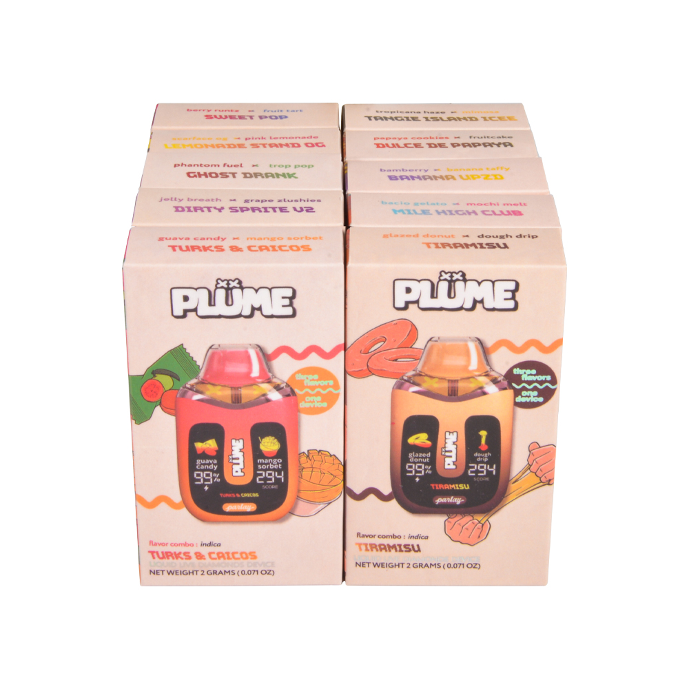 USA Plume vape 2g disposables vape pen dual chambers 1+1g emoty vapes 20 flavors wholesale