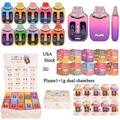 USA Plume vape 2g disposables vape pen dual chambers 1+1g emoty vapes 20 flavors wholesale 01