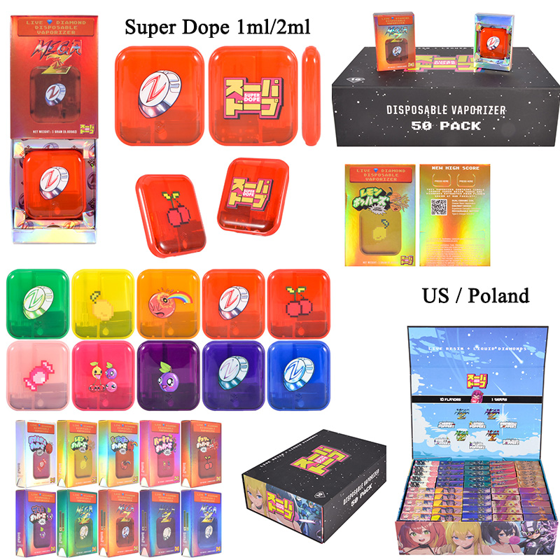 Super Dope 1g disposable vape pen 1ml empty vapes 10 flavors wholesale