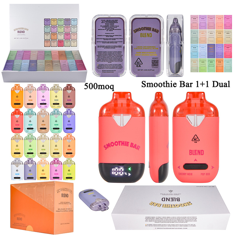 USA Smoothie Bar – 2g Dual Chamber Vape 1+1 disposable vape pen | empty vapes 40 flavors wholesale